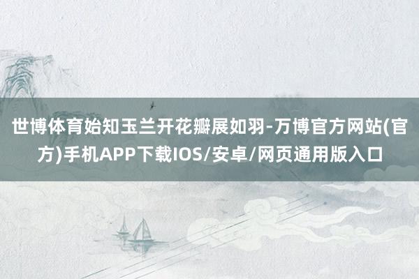 世博体育始知玉兰开　　花瓣展如羽-万博官方网站(官方)手机APP下载IOS/安卓/网页通用版入口