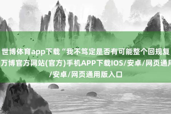 世博体育app下载“我不笃定是否有可能整个回规复合材料-万博官方网站(官方)手机APP下载IOS/安卓/网页通用版入口