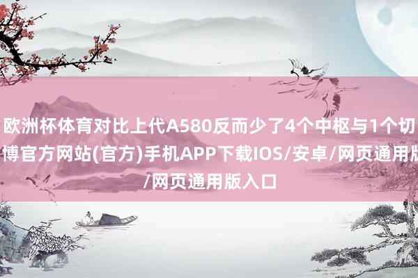 欧洲杯体育对比上代A580反而少了4个中枢与1个切片-万博官方网站(官方)手机APP下载IOS/安卓/网页通用版入口