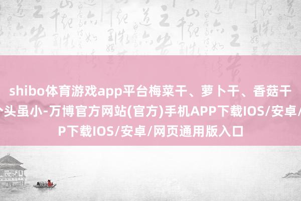 shibo体育游戏app平台梅菜干、萝卜干、香菇干、花菜干……个头虽小-万博官方网站(官方)手机APP下载IOS/安卓/网页通用版入口