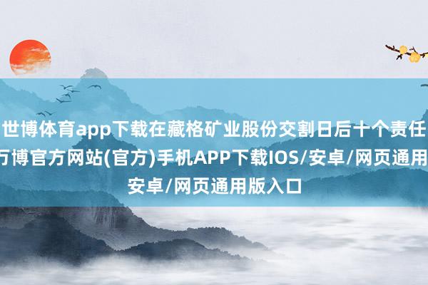 世博体育app下载在藏格矿业股份交割日后十个责任日内-万博官方网站(官方)手机APP下载IOS/安卓/网页通用版入口