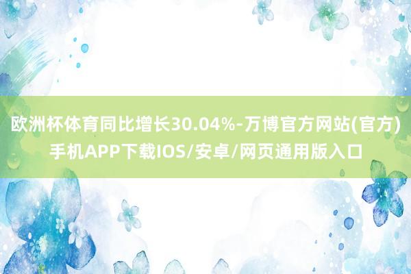 欧洲杯体育同比增长30.04%-万博官方网站(官方)手机APP下载IOS/安卓/网页通用版入口