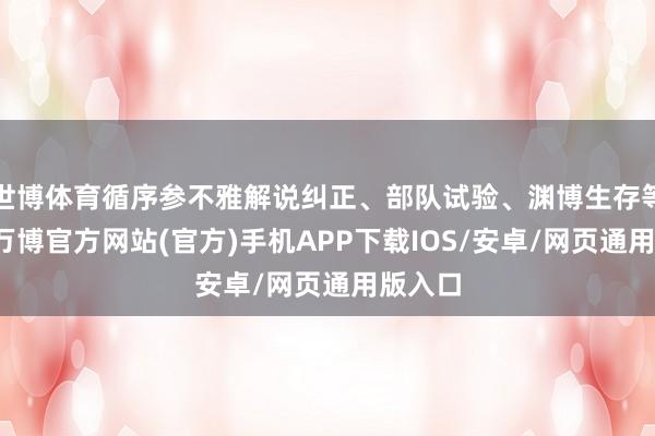 世博体育循序参不雅解说纠正、部队试验、渊博生存等步地-万博官方网站(官方)手机APP下载IOS/安卓/网页通用版入口