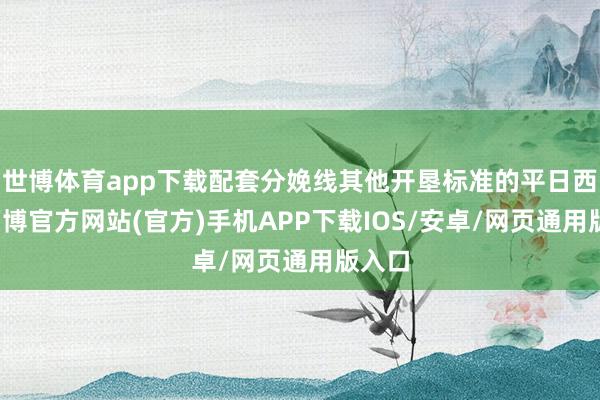 世博体育app下载配套分娩线其他开垦标准的平日西宾-万博官方网站(官方)手机APP下载IOS/安卓/网页通用版入口