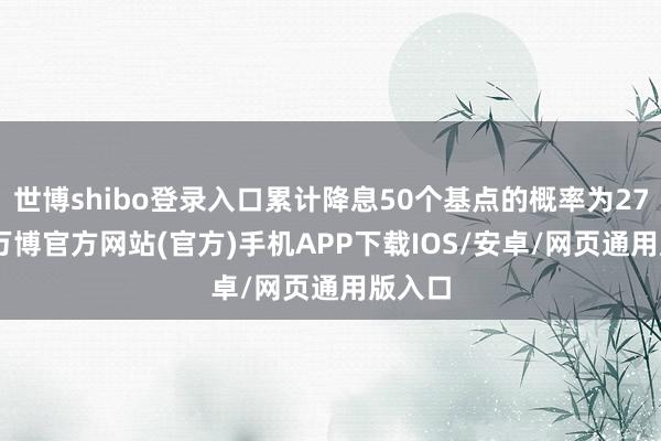 世博shibo登录入口累计降息50个基点的概率为27.1%-万博官方网站(官方)手机APP下载IOS/安卓/网页通用版入口