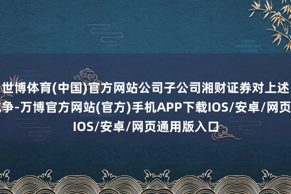 世博体育(中国)官方网站公司子公司湘财证券对上述一审判决抗争-万博官方网站(官方)手机APP下载IOS/安卓/网页通用版入口