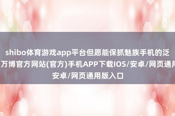 shibo体育游戏app平台但愿能保抓魅族手机的泛泛迭代-万博官方网站(官方)手机APP下载IOS/安卓/网页通用版入口
