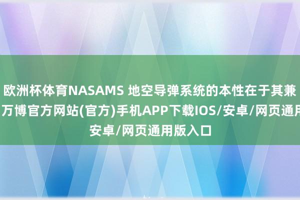 欧洲杯体育NASAMS 地空导弹系统的本性在于其兼容性强-万博官方网站(官方)手机APP下载IOS/安卓/网页通用版入口