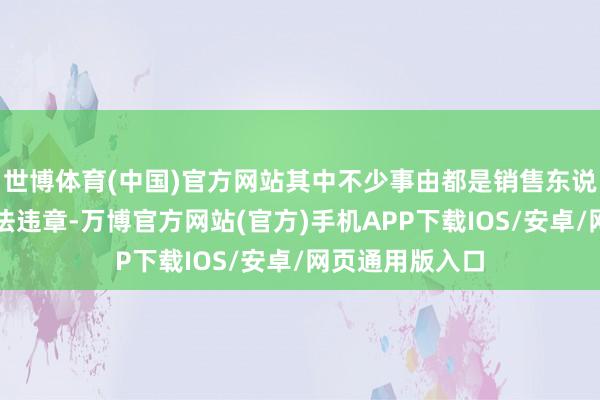世博体育(中国)官方网站其中不少事由都是销售东说念主员展业方法违章-万博官方网站(官方)手机APP下载IOS/安卓/网页通用版入口