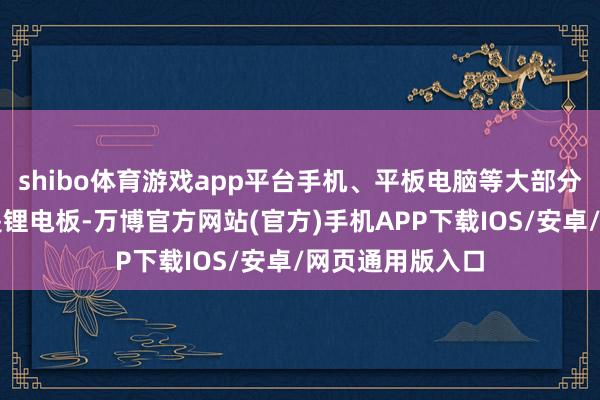 shibo体育游戏app平台手机、平板电脑等大部分电子产物用的是锂电板-万博官方网站(官方)手机APP下载IOS/安卓/网页通用版入口