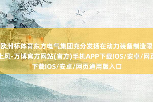 欧洲杯体育东方电气集团充分发扬在动力装备制造限度的资源和上风-万博官方网站(官方)手机APP下载IOS/安卓/网页通用版入口