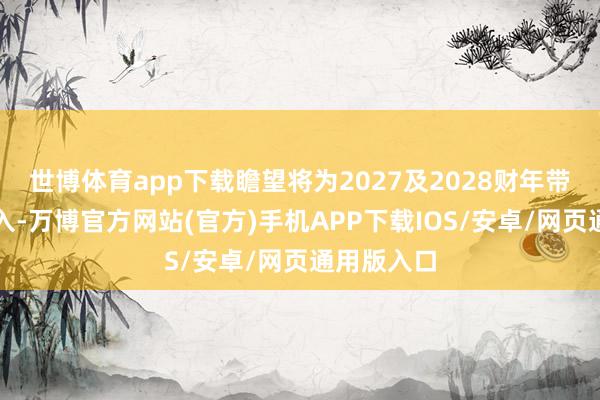 世博体育app下载瞻望将为2027及2028财年带来权贵收入-万博官方网站(官方)手机APP下载IOS/安卓/网页通用版入口