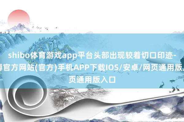 shibo体育游戏app平台头部出现较着切口印迹-万博官方网站(官方)手机APP下载IOS/安卓/网页通用版入口