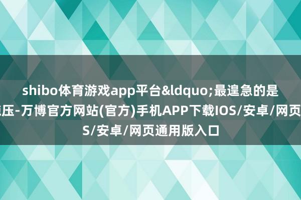 shibo体育游戏app平台&ldquo;最遑急的是（对俄）施压-万博官方网站(官方)手机APP下载IOS/安卓/网页通用版入口